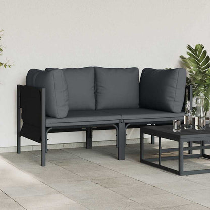 Mobili da Esterno 2 pcs Antracite 80 x 80 x 71 cm Acciaio