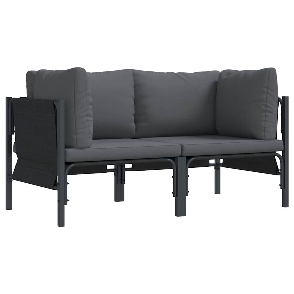Mobili da Esterno 2 pcs Antracite 80 x 80 x 71 cm Acciaio