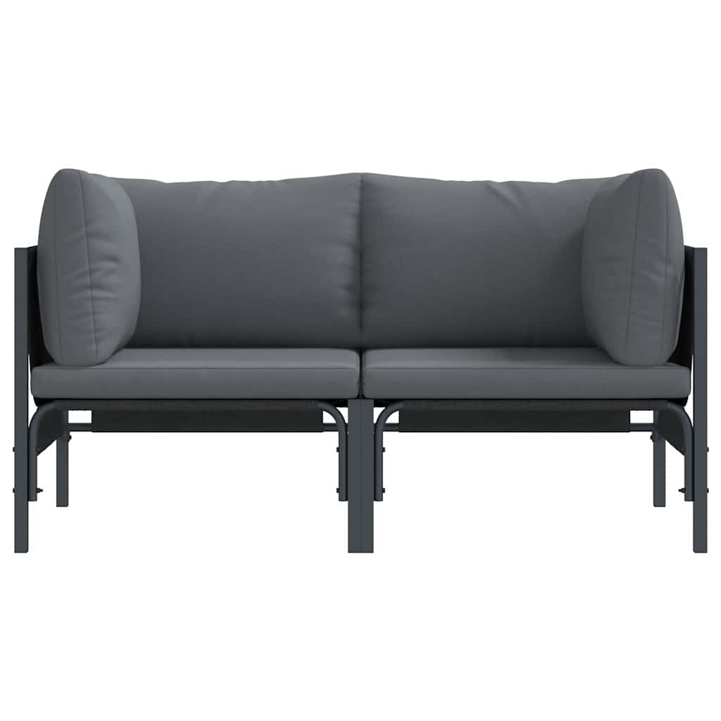 Mobili da Esterno 2 pcs Antracite 80 x 80 x 71 cm Acciaio