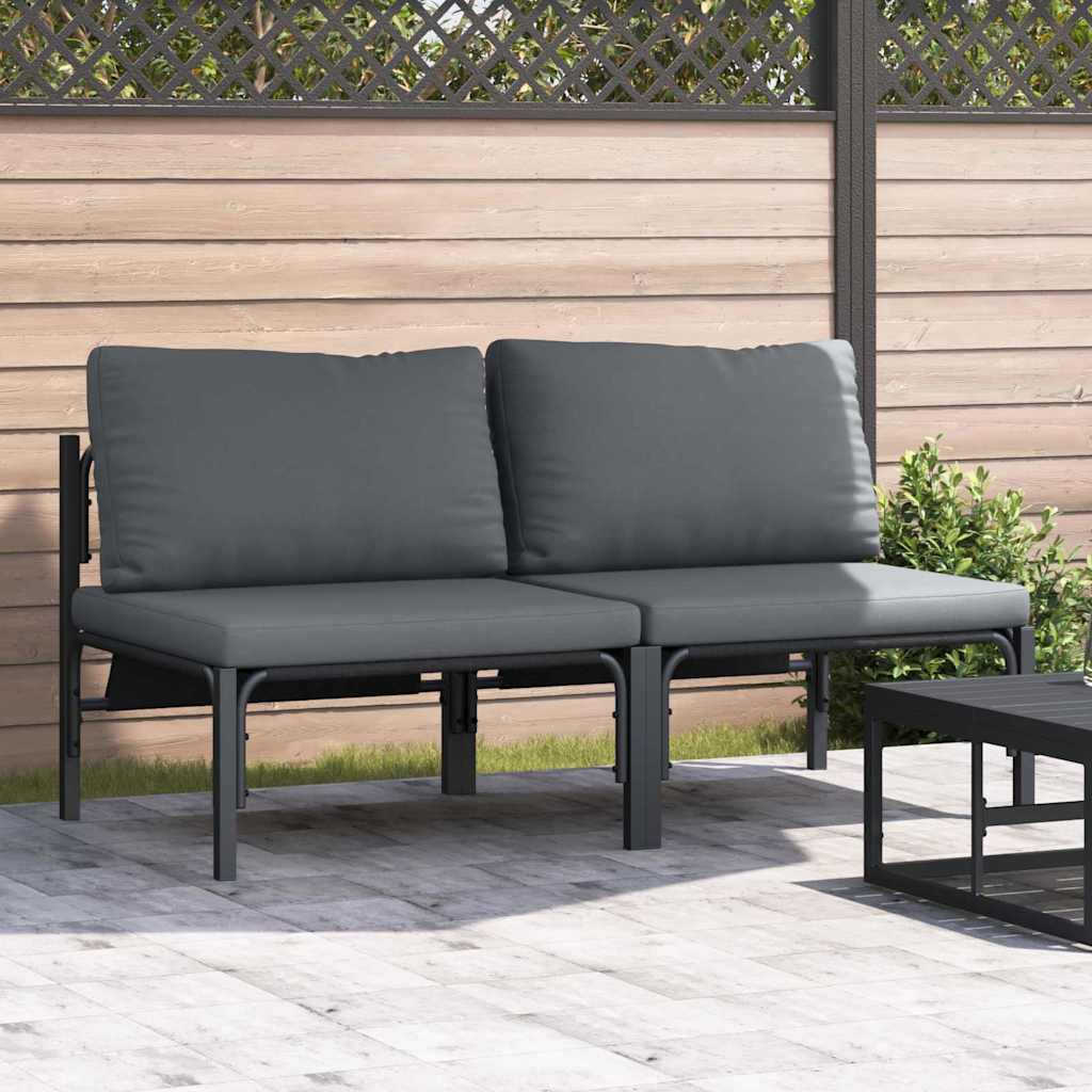 Mobili da Esterno 2 pcs Antracite 80 x 80 x 71 cm Acciaio