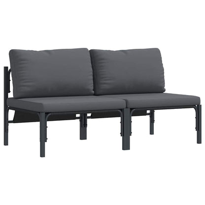 Mobili da Esterno 2 pcs Antracite 80 x 80 x 71 cm Acciaio