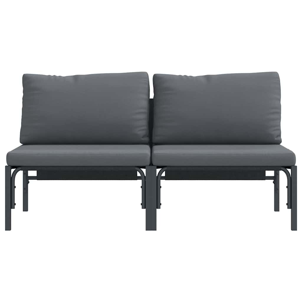 Mobili da Esterno 2 pcs Antracite 80 x 80 x 71 cm Acciaio