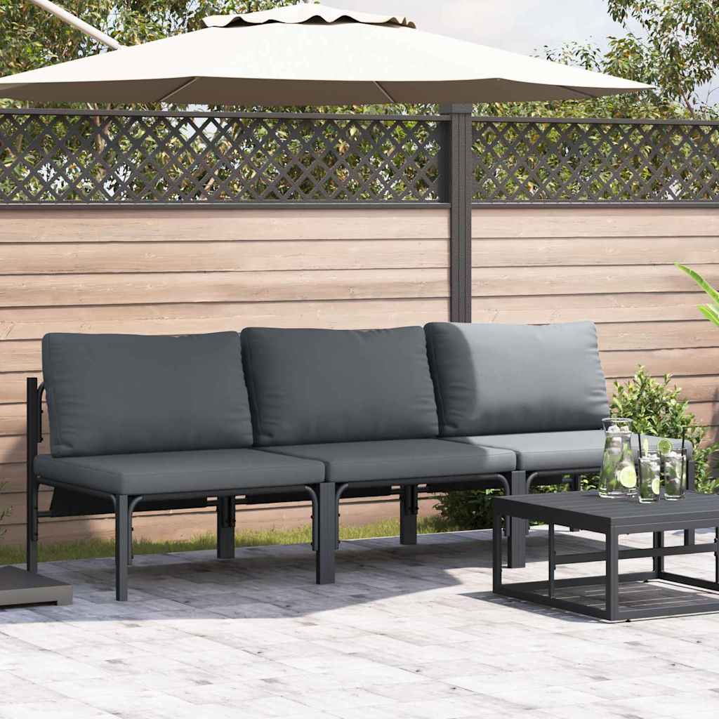 Mobili da Esterno 3 pcs Antracite 80 x 80 x 71 cm Acciaio