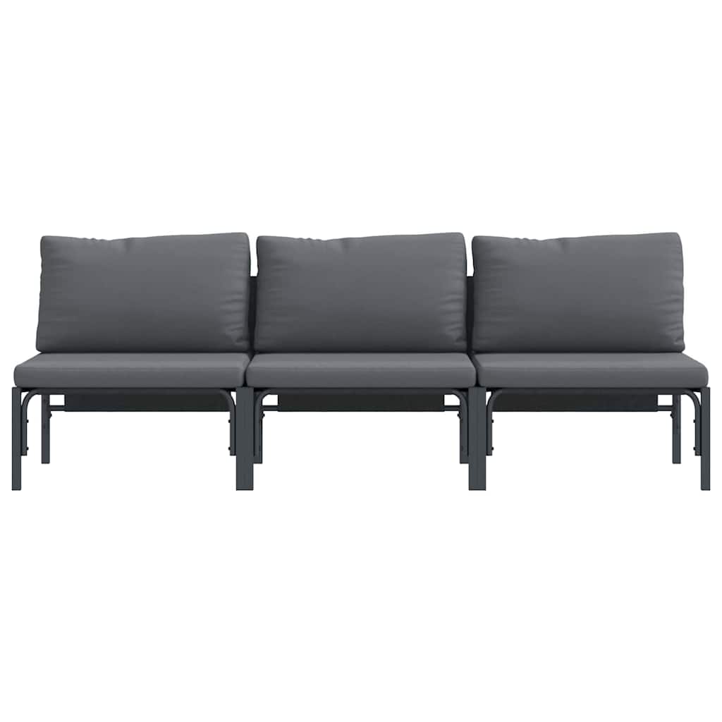 Mobili da Esterno 3 pcs Antracite 80 x 80 x 71 cm Acciaio