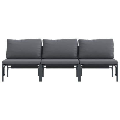 Mobili da Esterno 3 pcs Antracite 80 x 80 x 71 cm Acciaio