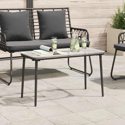 Tavolo da Giardino Nero 80 x 40 x 45 cm polyrattan