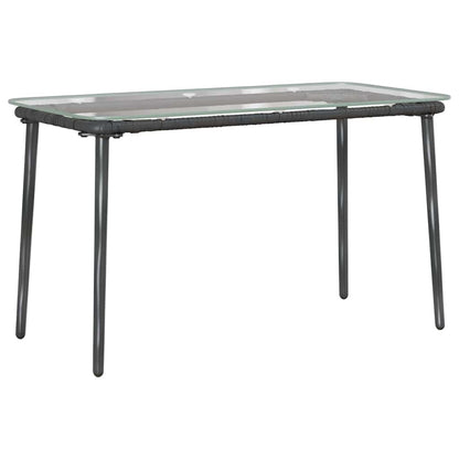 Tavolo da Giardino Nero 80 x 40 x 45 cm polyrattan