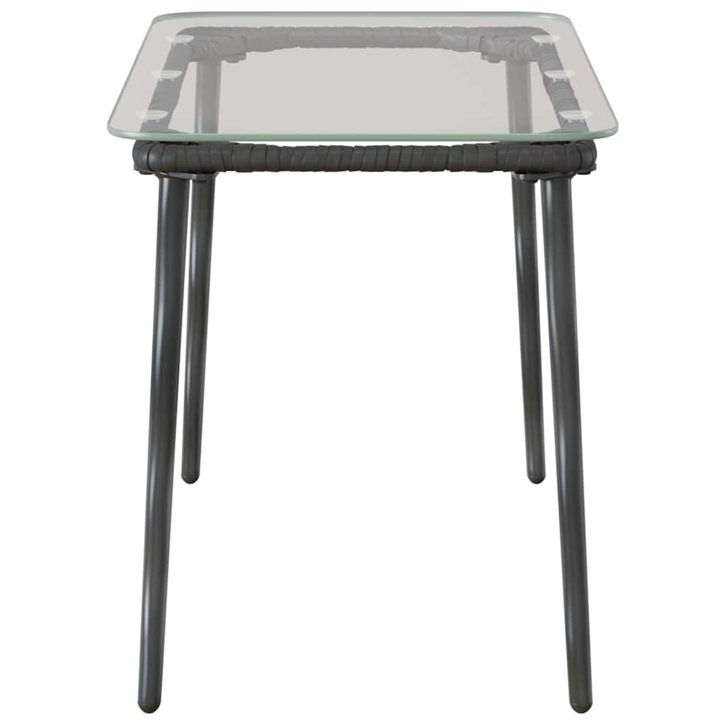 Tavolo da Giardino Nero 80 x 40 x 45 cm polyrattan