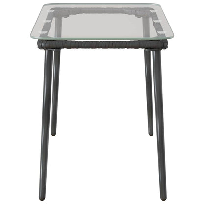 Tavolo da Giardino Nero 80 x 40 x 45 cm polyrattan
