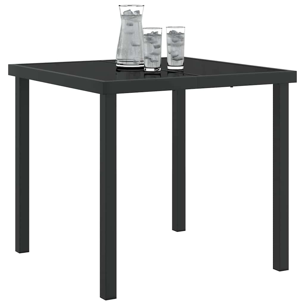 Tavolo da Giardino Nero 80 x 80 x 73 cm Metallo