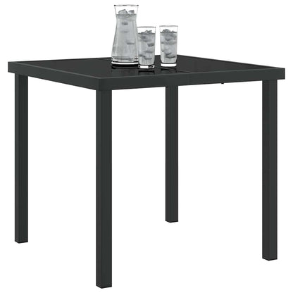 Tavolo da Giardino Nero 80 x 80 x 73 cm Metallo