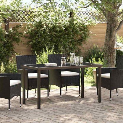 Tavolo da Giardino Nero 140 x 70 x 73 cm Metallo