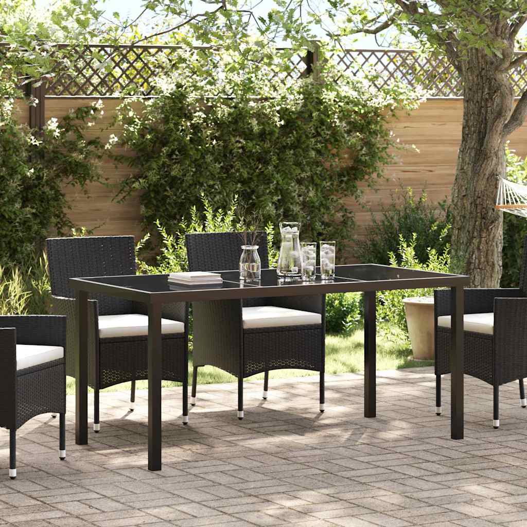 Tavolo da Giardino Nero 160 x 80 x 73 cm Metallo