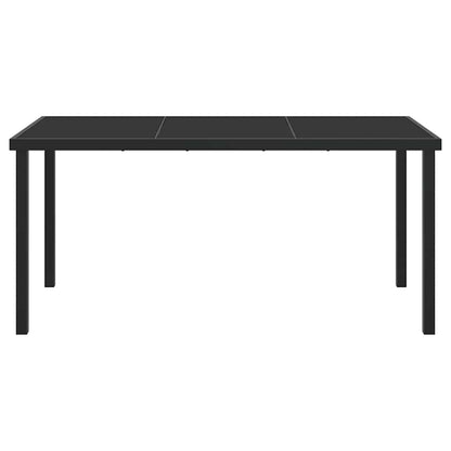 Tavolo da Giardino Nero 160 x 80 x 73 cm Metallo