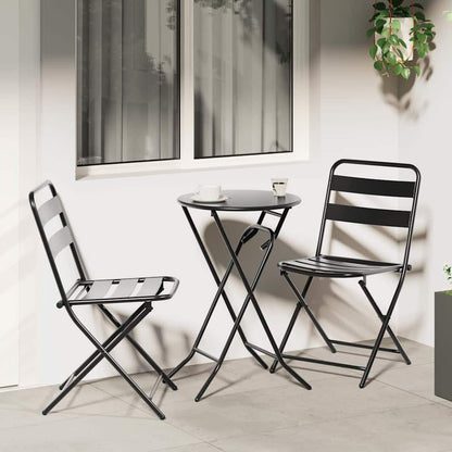 Set Bistro da Giardino 3 pcs Antracite Acciaio