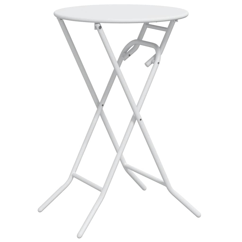 Tavolo da Giardino Bianco 50 x 50 x 72 cm Metallo