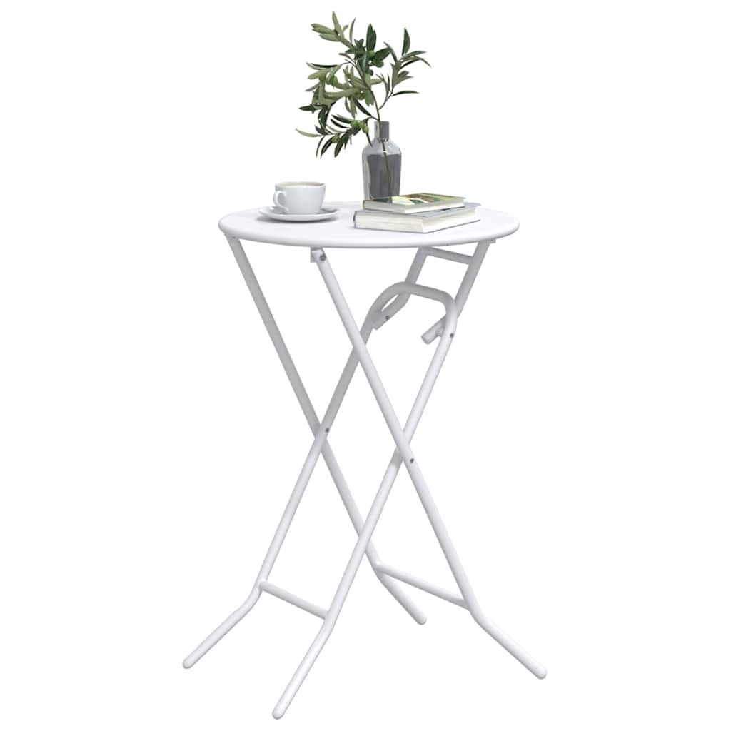 Tavolo da Giardino Bianco 50 x 50 x 72 cm Metallo