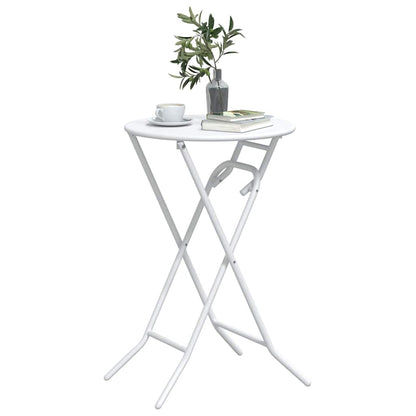 Tavolo da Giardino Bianco 50 x 50 x 72 cm Metallo