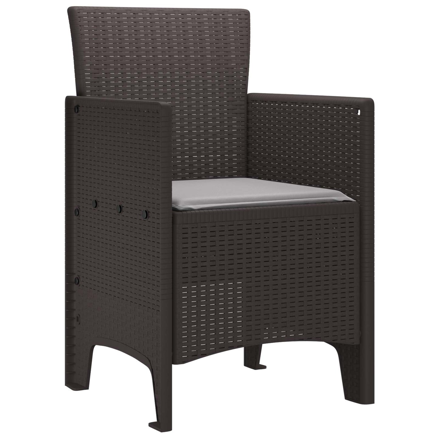 Sedia da Giardino 2 pcs Marrone 53 x 49 x 85 cm Polipropilene