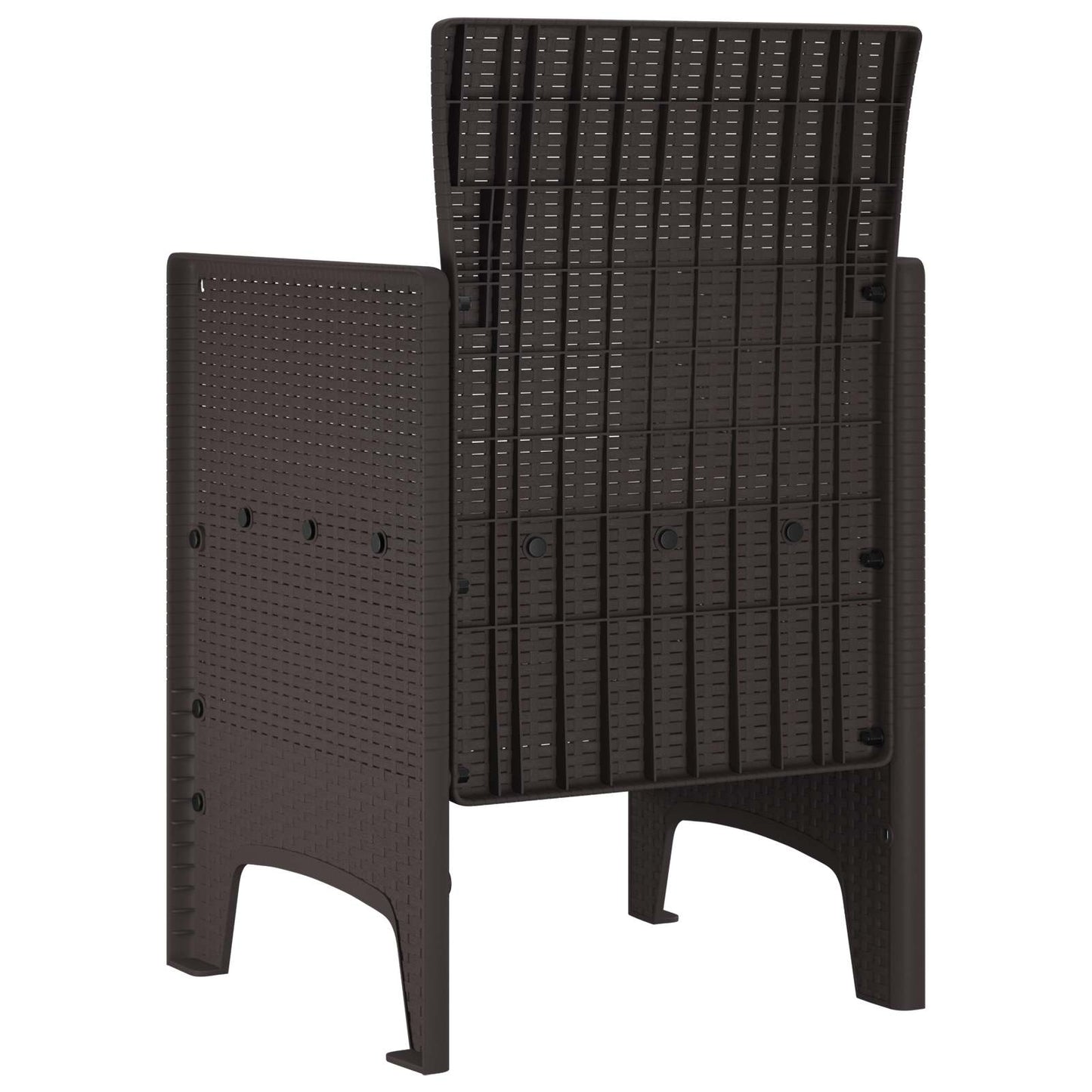 Sedia da Giardino 2 pcs Marrone 53 x 49 x 85 cm Polipropilene
