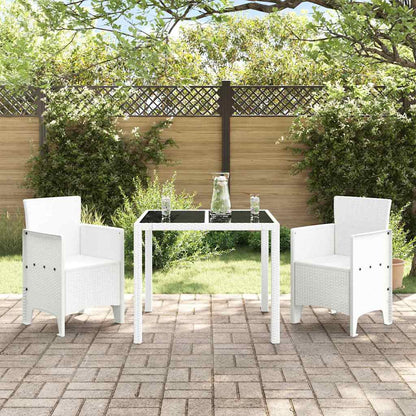 Sedia da Giardino 2 pcs Bianco 53 x 49 x 85 cm Polipropilene