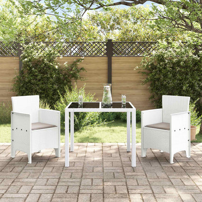 Sedia da Giardino 2 pcs Bianco 53 x 49 x 85 cm Polipropilene