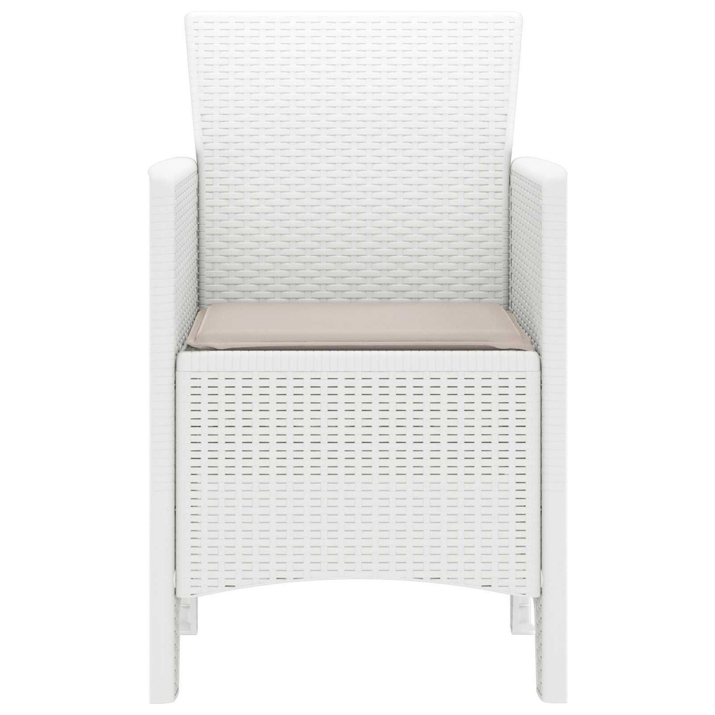 Sedia da Giardino 2 pcs Bianco 53 x 49 x 85 cm Polipropilene