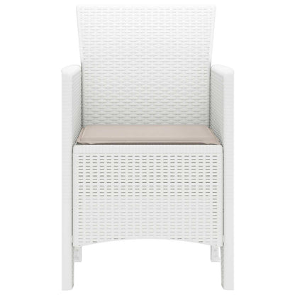 Sedia da Giardino 2 pcs Bianco 53 x 49 x 85 cm Polipropilene