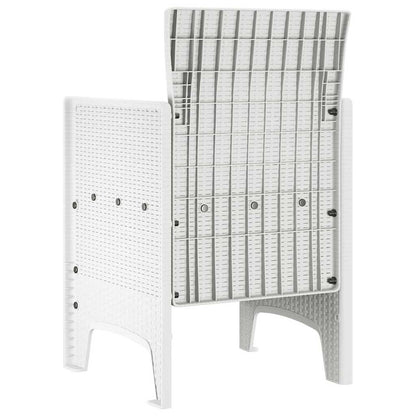 Sedia da Giardino 2 pcs Bianco 53 x 49 x 85 cm Polipropilene