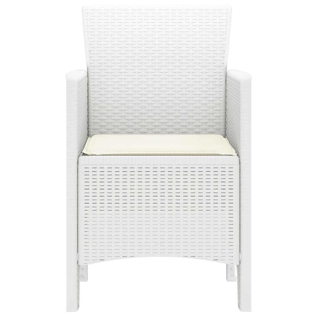 Sedia da Giardino 2 pcs Bianco 53 x 49 x 85 cm Polipropilene