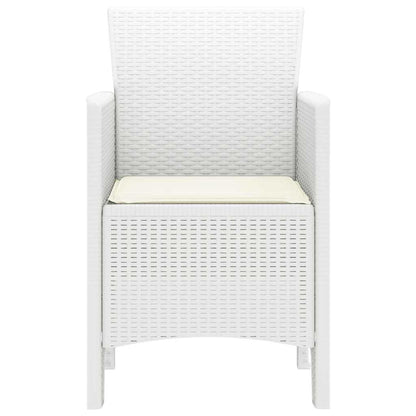 Sedia da Giardino 2 pcs Bianco 53 x 49 x 85 cm Polipropilene