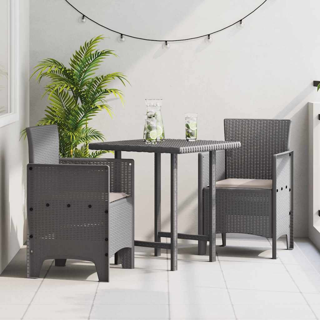 Sedia da Giardino 2 pcs Grigio chiaro 53 x 49 x 85 cm