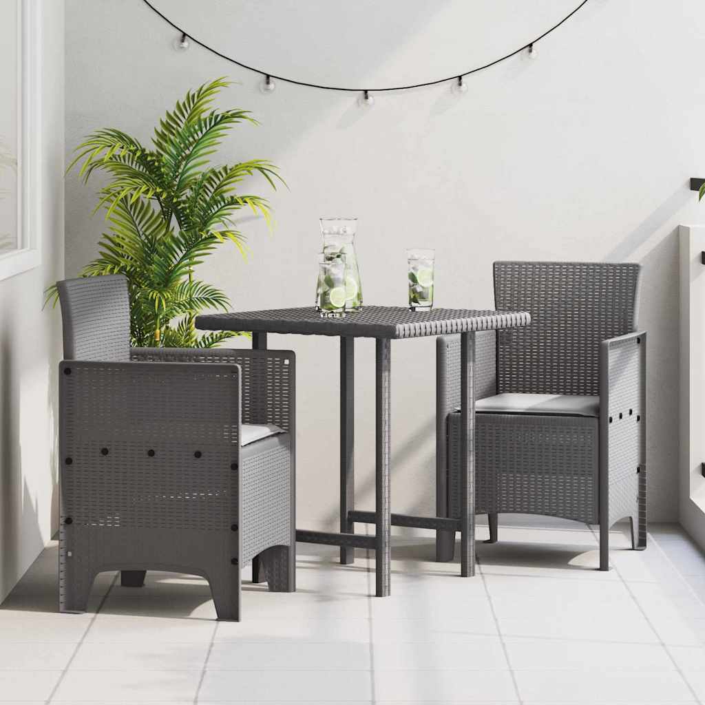 Sedia da Giardino 2 pcs Grigio chiaro 53 x 49 x 85 cm