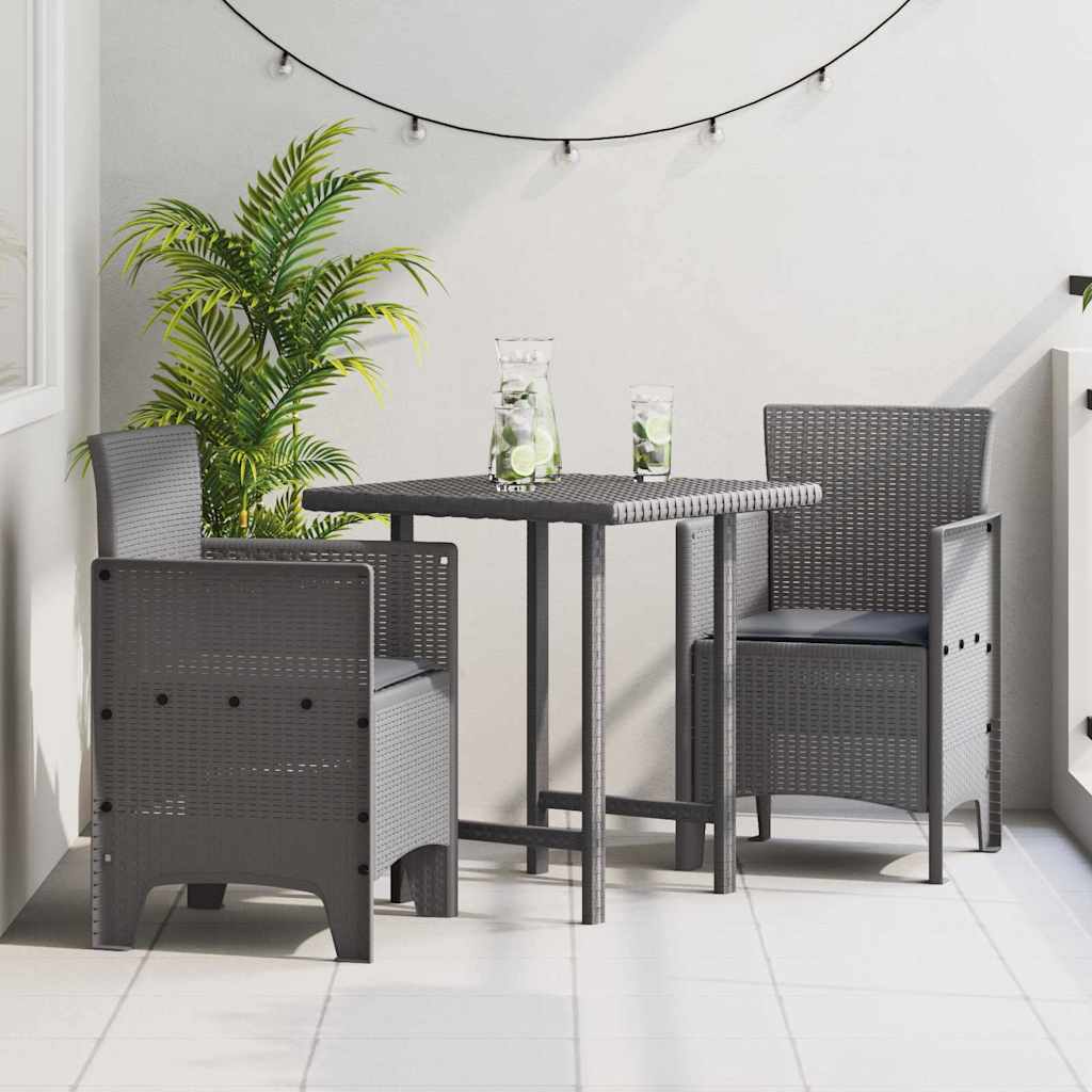 Sedia da Giardino 2 pcs Grigio chiaro 53 x 49 x 85 cm