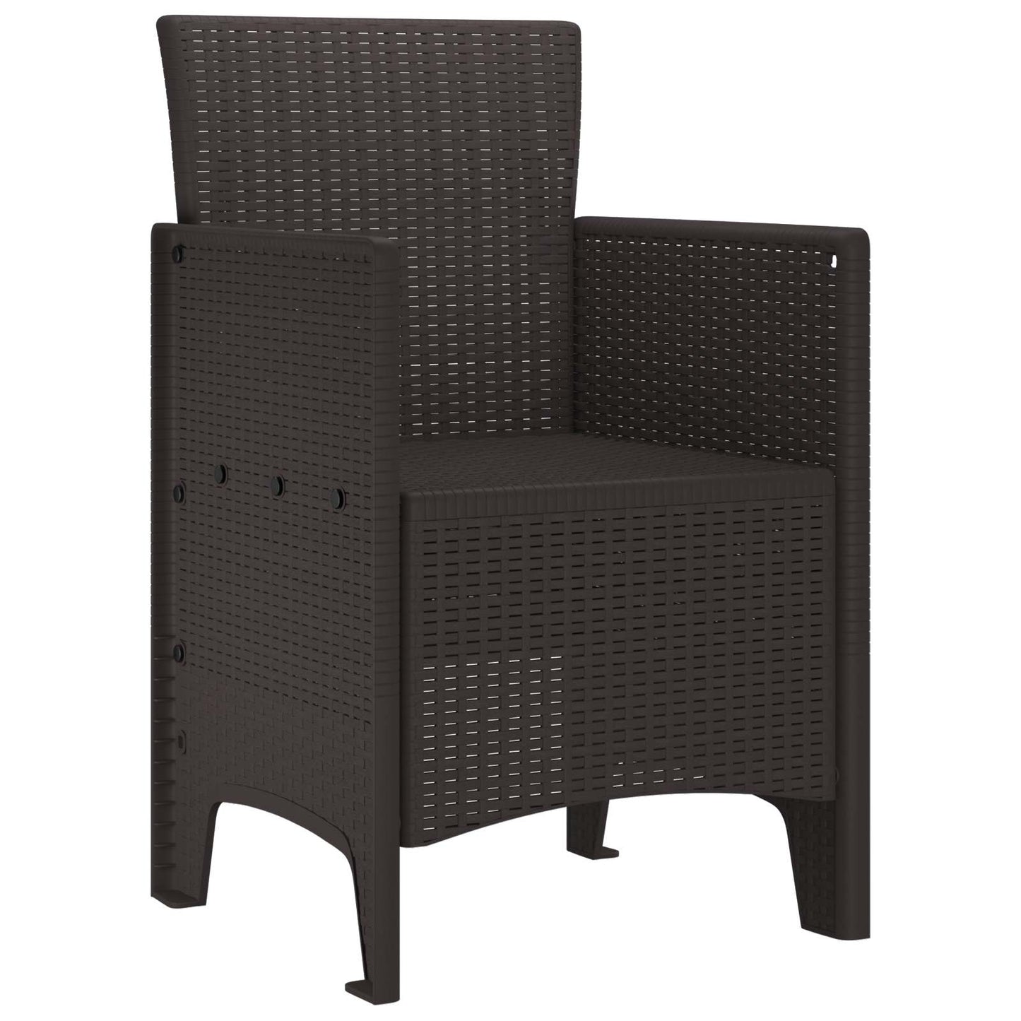 Sedia da Giardino 4 pcs Marrone 53 x 49 x 85 cm Polipropilene