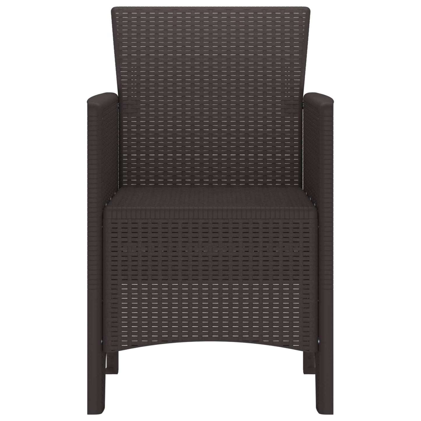 Sedia da Giardino 4 pcs Marrone 53 x 49 x 85 cm Polipropilene