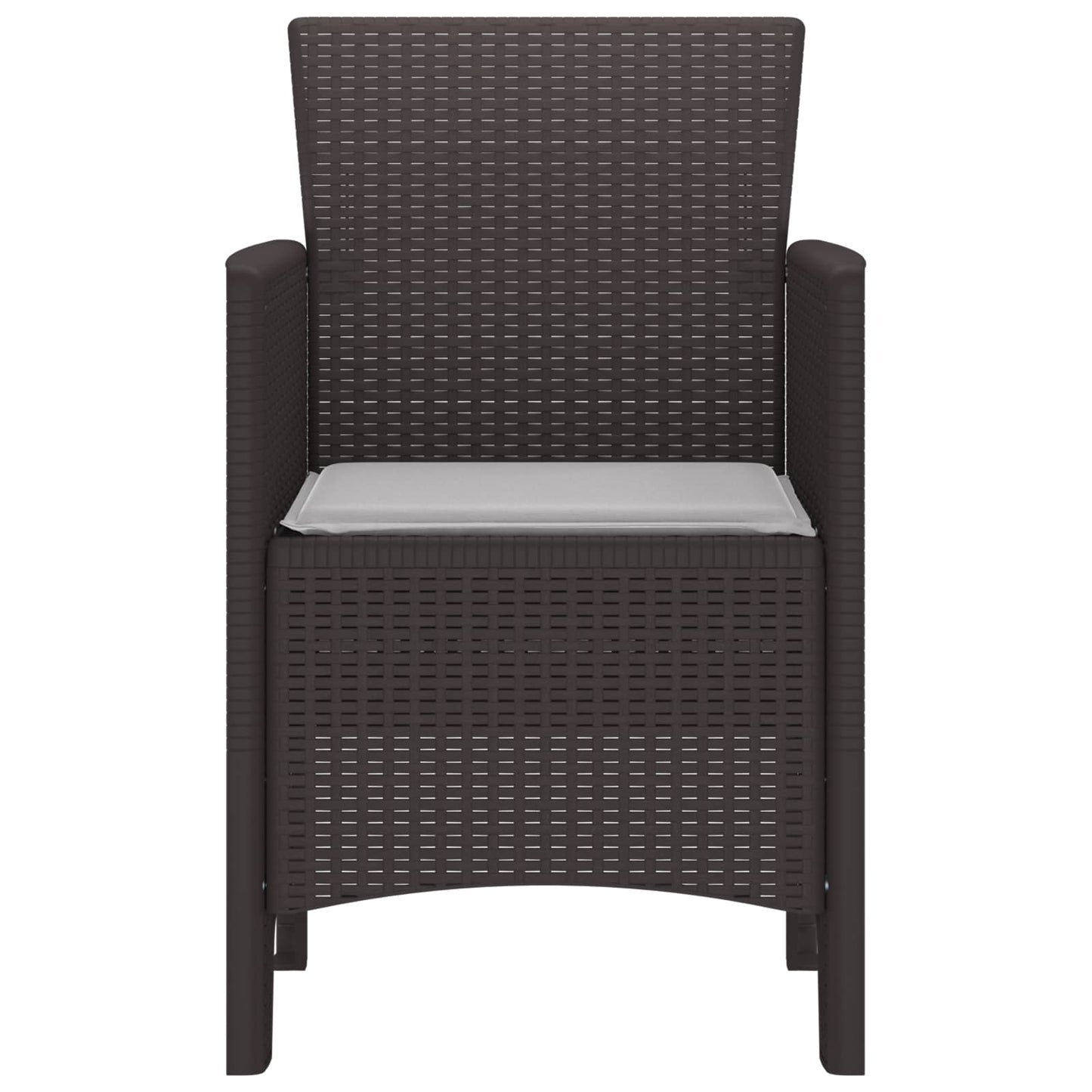 Sedia da Giardino 4 pcs Marrone 53 x 49 x 85 cm Polipropilene