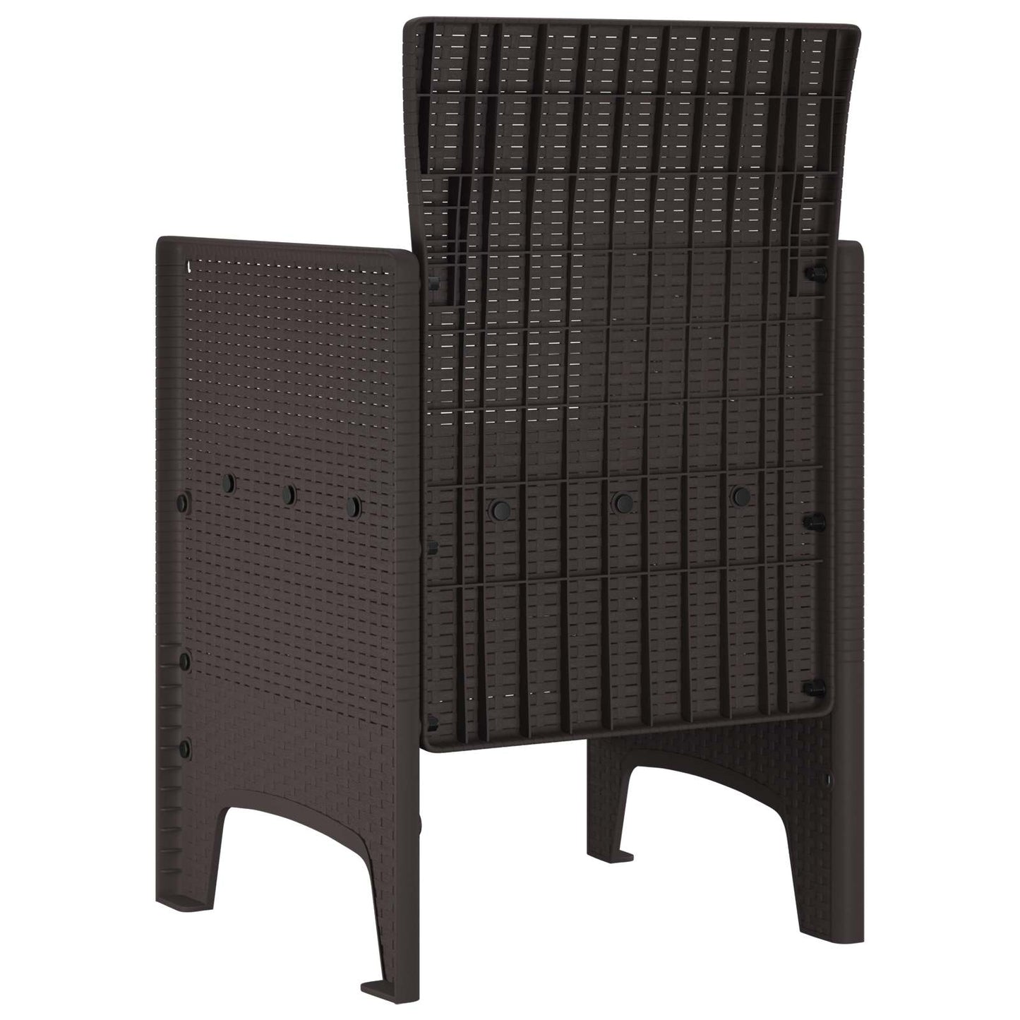 Sedia da Giardino 4 pcs Marrone 53 x 49 x 85 cm Polipropilene