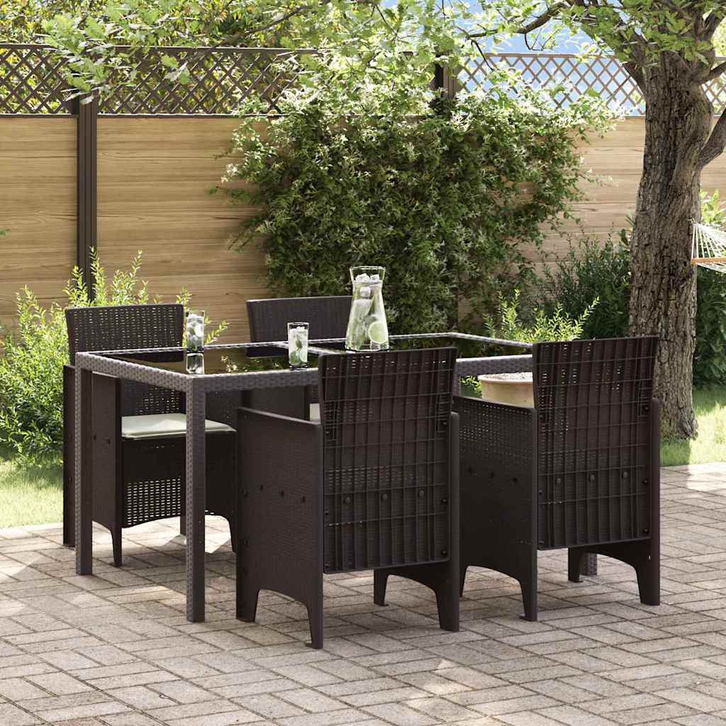 Sedia da Giardino 4 pcs Marrone 53 x 49 x 85 cm Polipropilene