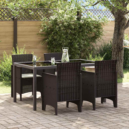 Sedia da Giardino 4 pcs Marrone 53 x 49 x 85 cm Polipropilene