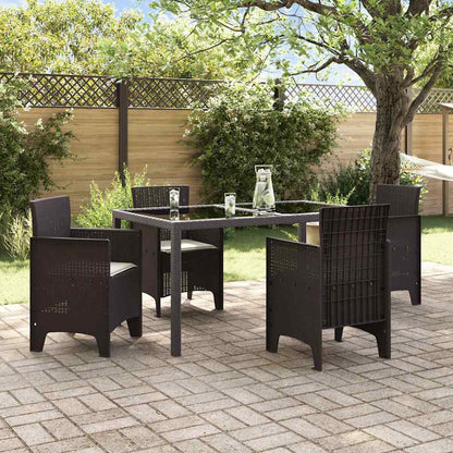 Sedia da Giardino 4 pcs Marrone 53 x 49 x 85 cm Polipropilene