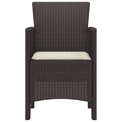 Sedia da Giardino 4 pcs Marrone 53 x 49 x 85 cm Polipropilene