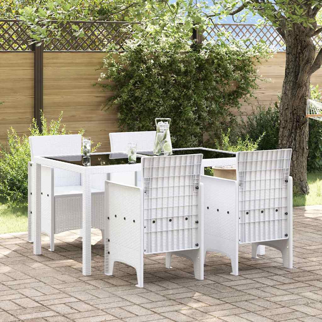 Sedia da Giardino 4 pcs Bianco 53 x 49 x 85 cm Polipropilene