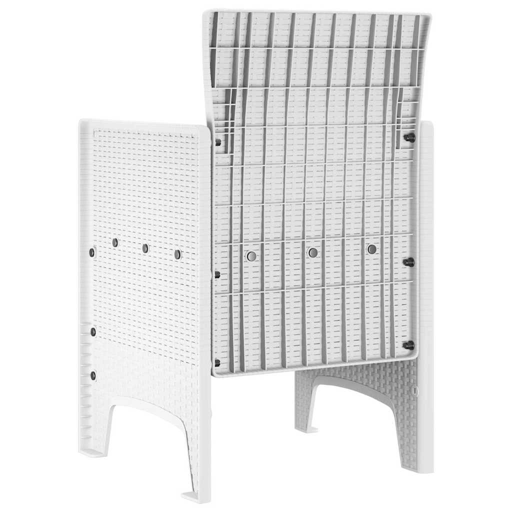 Sedia da Giardino 4 pcs Bianco 53 x 49 x 85 cm Polipropilene