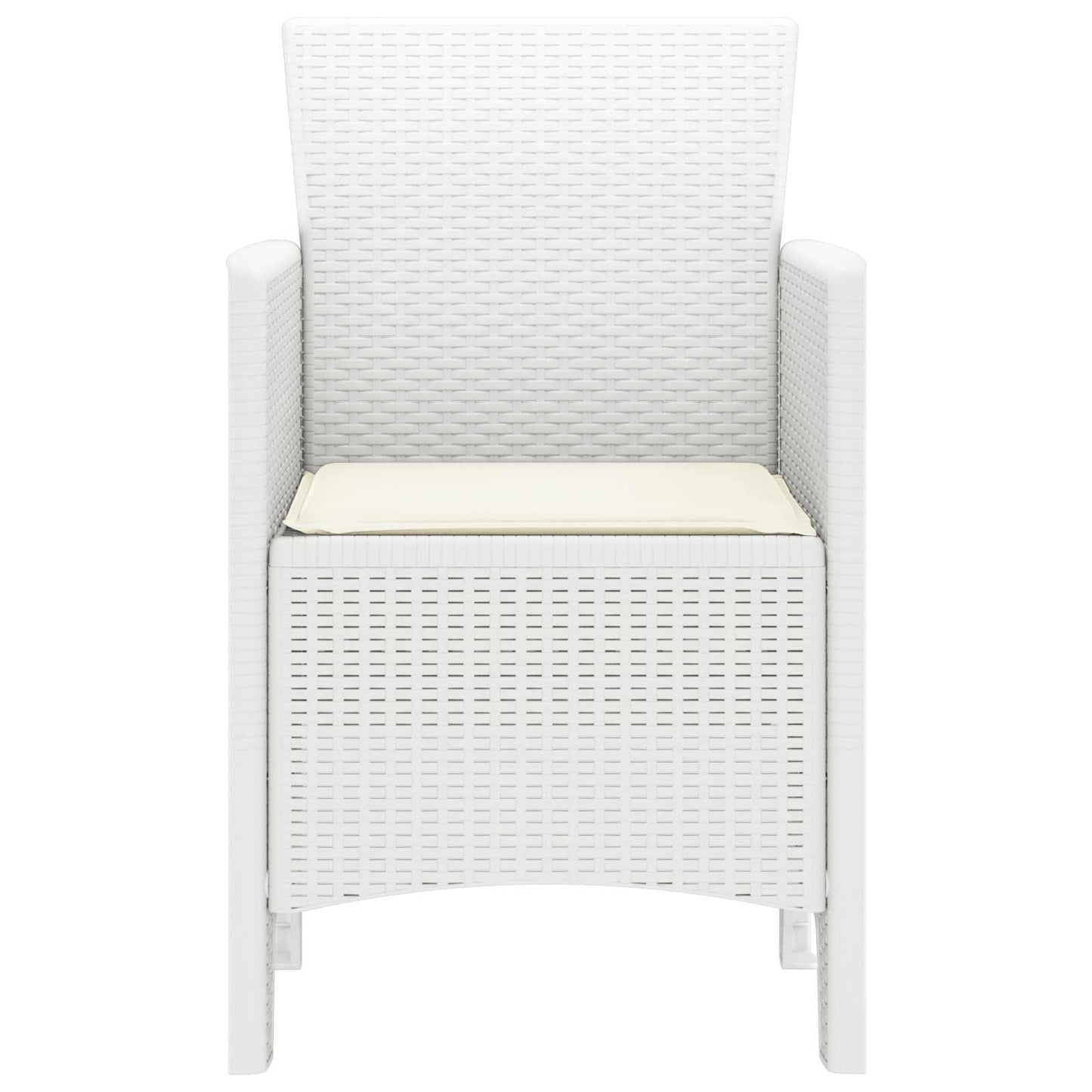 Sedia da Giardino 4 pcs Bianco 53 x 49 x 85 cm Polipropilene