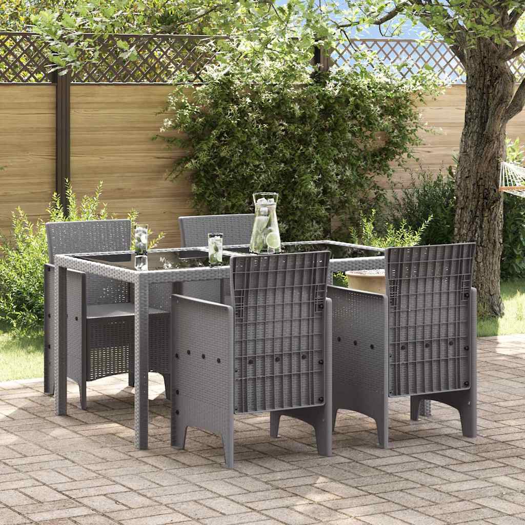 Sedia da Giardino 4 pcs Grigio chiaro 53 x 49 x 85 cm