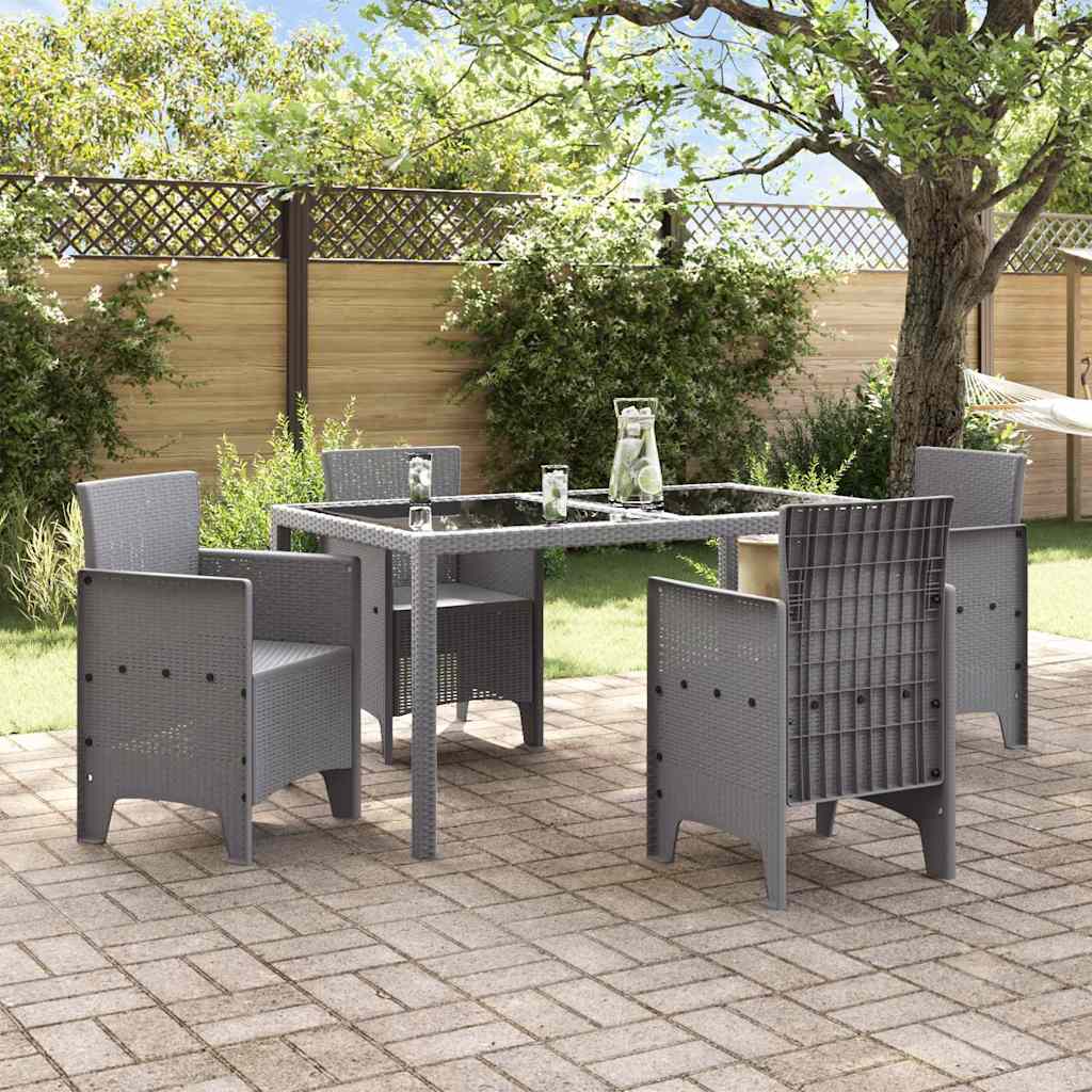 Sedia da Giardino 4 pcs Grigio chiaro 53 x 49 x 85 cm