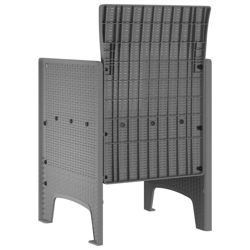 Sedia da Giardino 4 pcs Grigio chiaro 53 x 49 x 85 cm