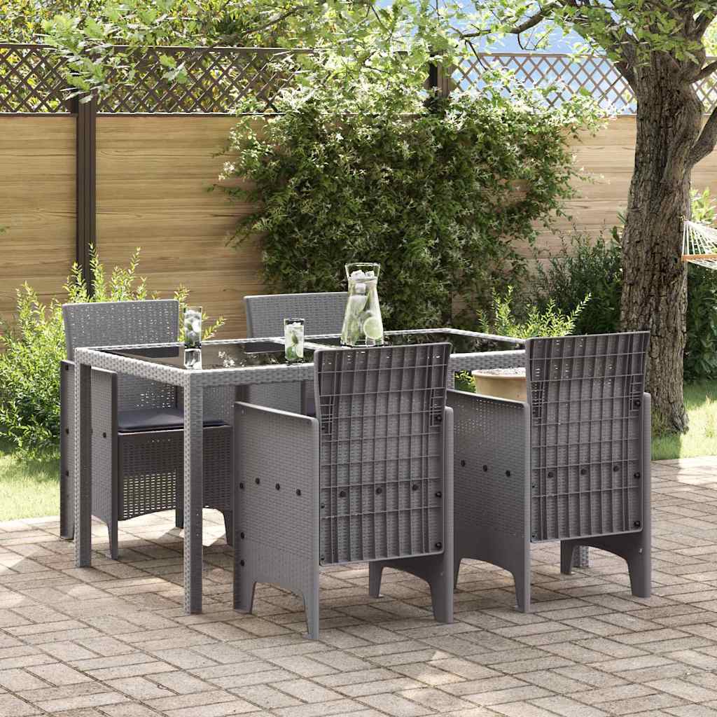 Sedia da Giardino 4 pcs Grigio chiaro 53 x 49 x 85 cm
