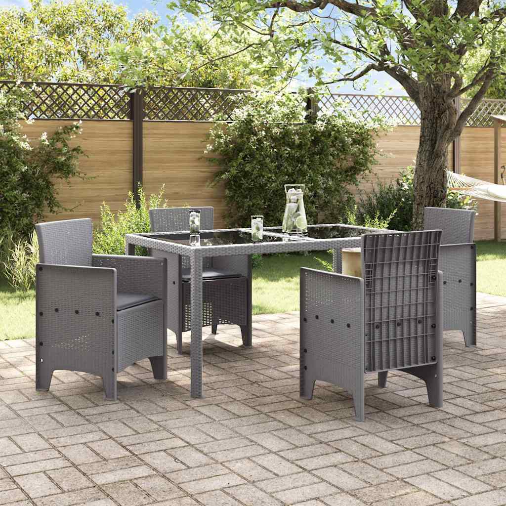 Sedia da Giardino 4 pcs Grigio chiaro 53 x 49 x 85 cm